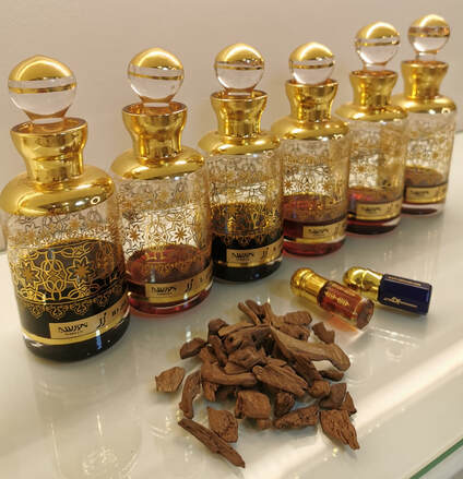Oud perfume and chips