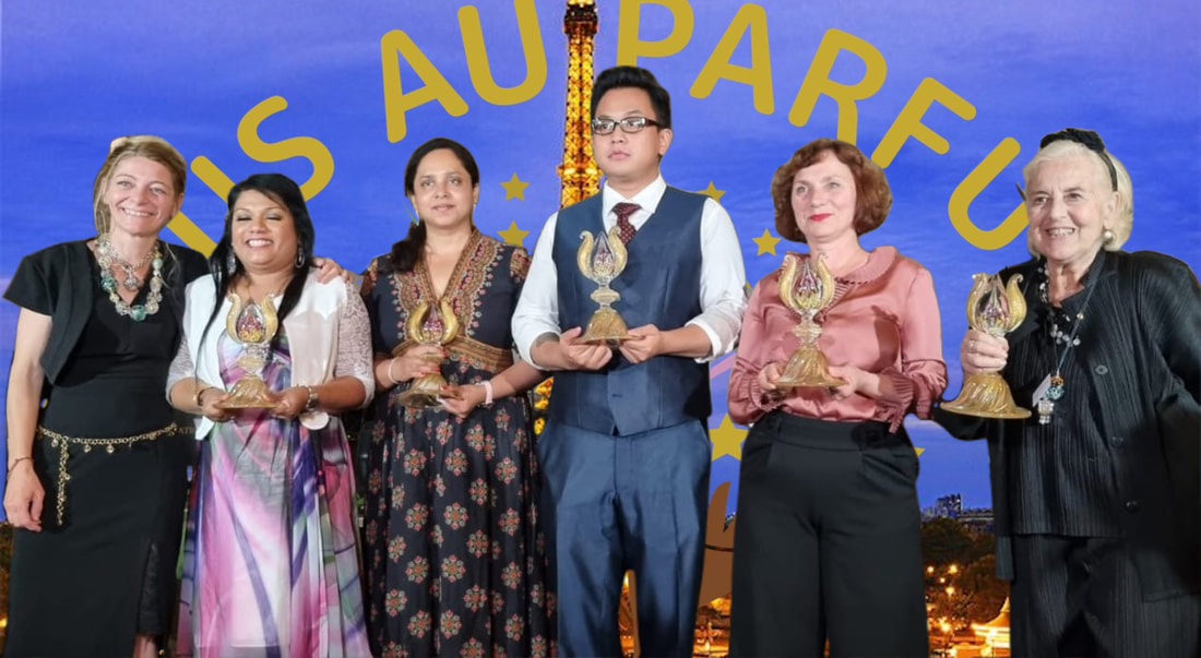 From left to right: Muriel Balenci, Sri Kudaravalli, William S. Wijaya, Françoise Rapp for Flowering Pharmacy, Catherine Disdet for Pierre Dinand 